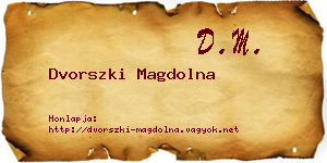 Dvorszki Magdolna névjegykártya